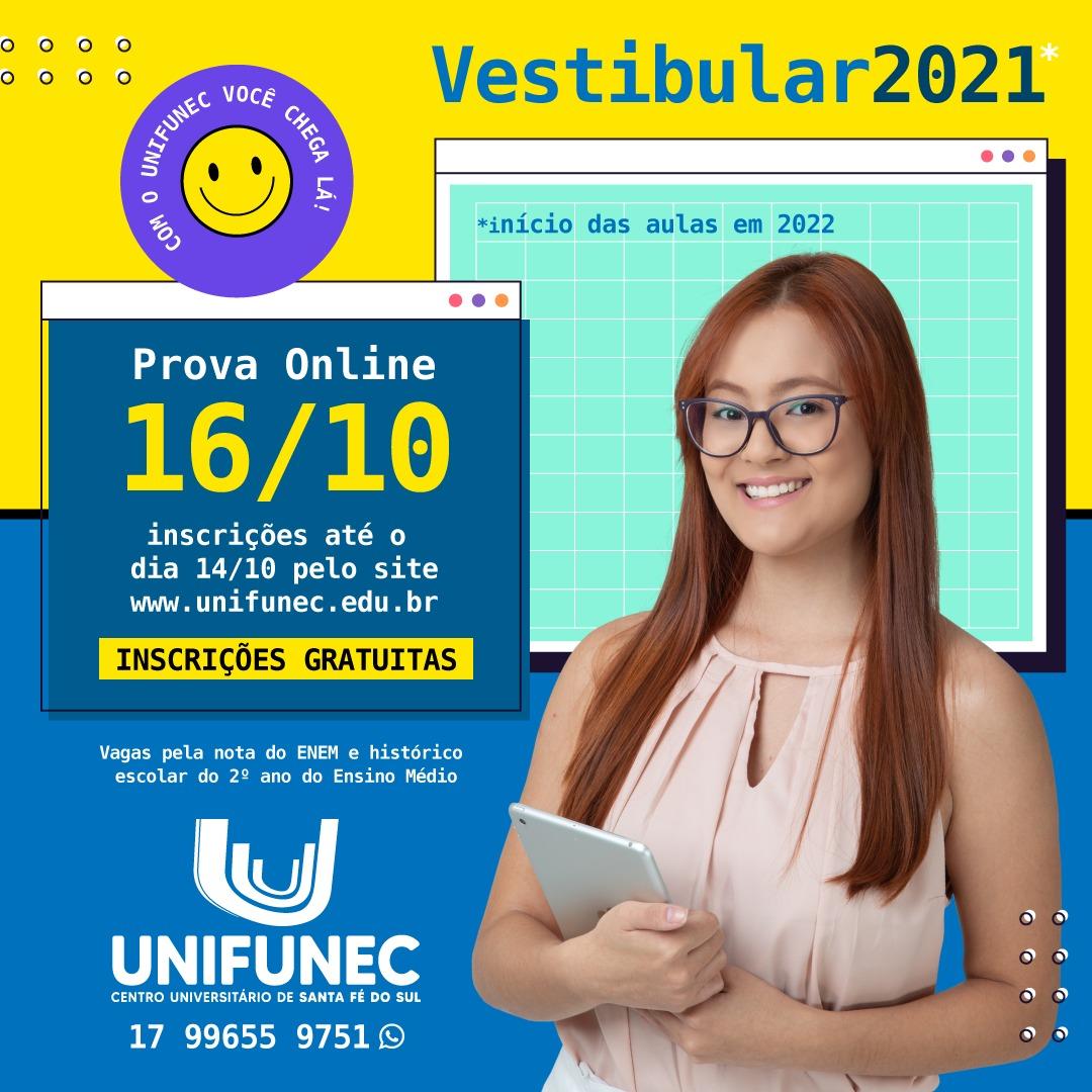 Unifunec abre inscrições para o vestibular 2022