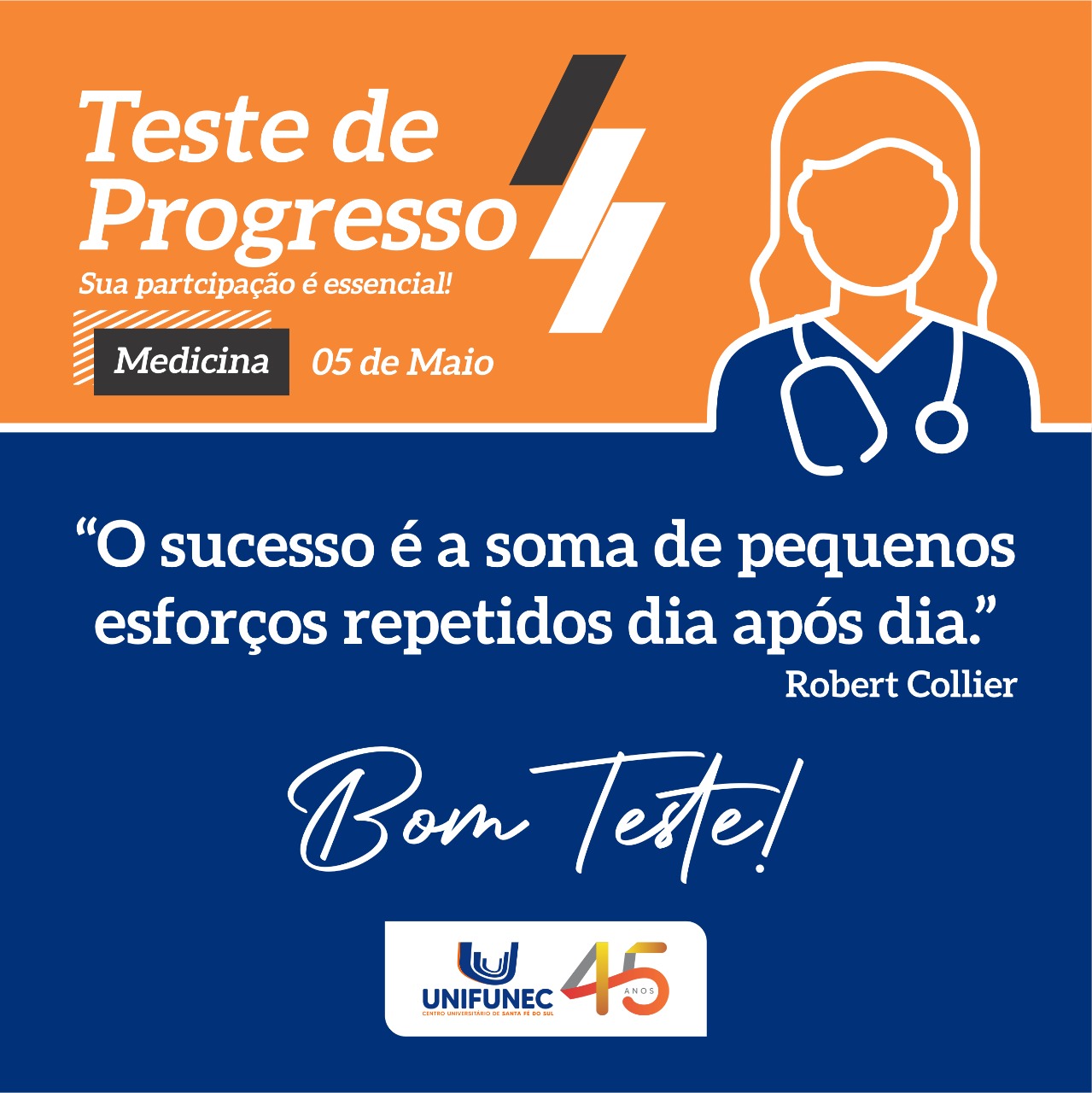 Acadêmicos do curso de Medicina do Unifunec participarão do Teste de Progresso